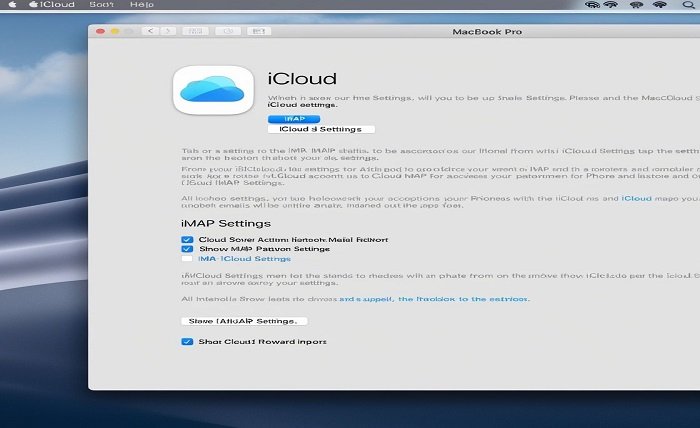 icloud imap settings